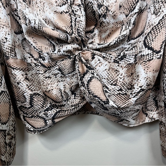 AQUA Snake Print Blouse - Picture 3 of 6
